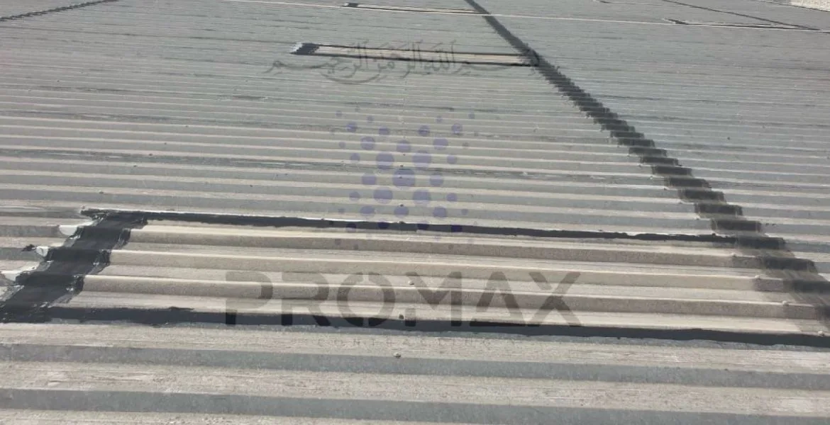 Yaumi Bakery - metal roof waterproofing project by Promax in Dubai, UAE
